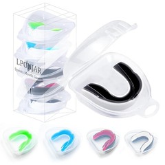 5PCS Kids Youth Mouth Guard w/ Case Sports Mouthguard Boys Girls Football Lacros