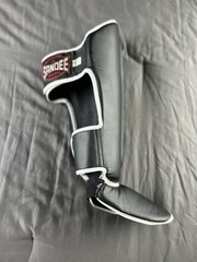 SANDEE Unbreakable Shin Guard w/ Foot Protector Size M Black/White/Red