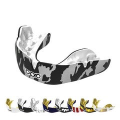 OPRO Instant Custom-Fit Adult (10+), Silver Camo – Black/White/Silver