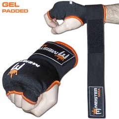 MEISTER GEL PADDED PROWRAPS Inner Hand Wrap Gloves – MMA Boxing Wrist Fight PAIR