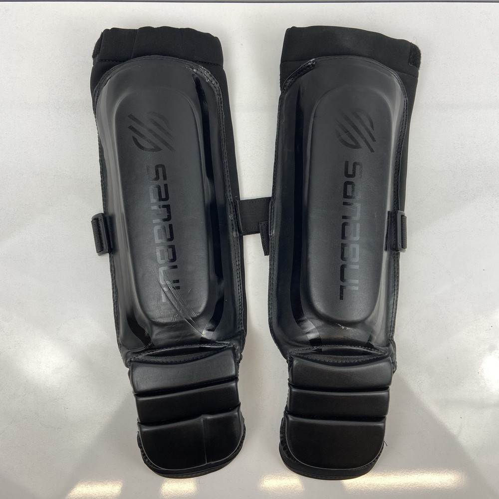 Sanabul Essential Hook & Loop Strap Kickboxing Muay Thai MMA Shin Guards S-M