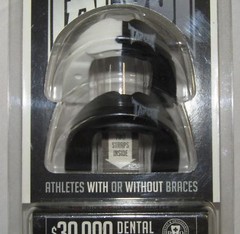 NEW TAPOUT EVER-MOLD BLACK AND WHITE ALL SPORTS MOUTHGUARD YOUTH 5-11 YRS