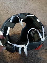 Century Brave Martial Arts Headgear L/XL Black White Red Sparring Head Guard