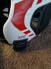 Century Brave Martial Arts Headgear L/XL Black White Red Sparring Head Guard