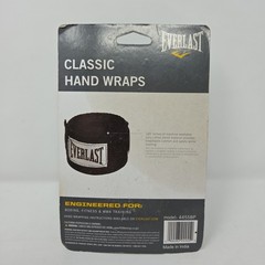 Everlast Classic Hand Wraps 120 Inches Black New in Damaged Packaging