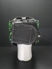 Century Brave Open Face Headgear SIZE -L/XL Black Gold GREEN NICE