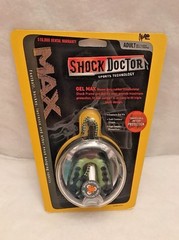 Shock Doctor Mouthguard Gel Max Heavy Duty Strapped Adult Latex Free Greene New