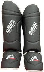 Amber Centurion Muay Thai Shin and Instep Guards, High-Density Foam Protection