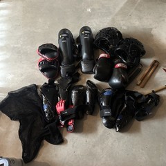 Youth MMA Karate Sparring Gear Lot Century Gloves Headgear Shin Guards Bag
