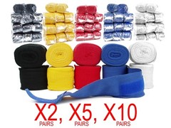 Mexican Style Hand Wrap 180″/110″, Elastic Cotton Wrist Bandage Boxing MMA Packs
