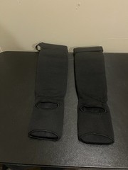 MEISTER ELASTIC CLOTH SHIN & INSTEP GUARDS S/M Muay Thai MMA Taekwondo Leg Pads