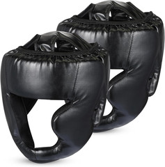 2 Pcs Boxing Headgear MMA Training Sparring Gear Muay Thai Headgear Adjustable T