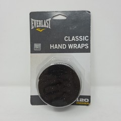Everlast Classic Hand Wraps 120 Inches Black New in Damaged Packaging