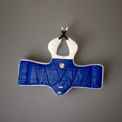 AAMA Martial Arts Protective Chest Guard Protector Size #4 Blue/White