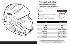 AWMA ProForce Lightning Sparring Head Guard Color White, Size Youth (20″)