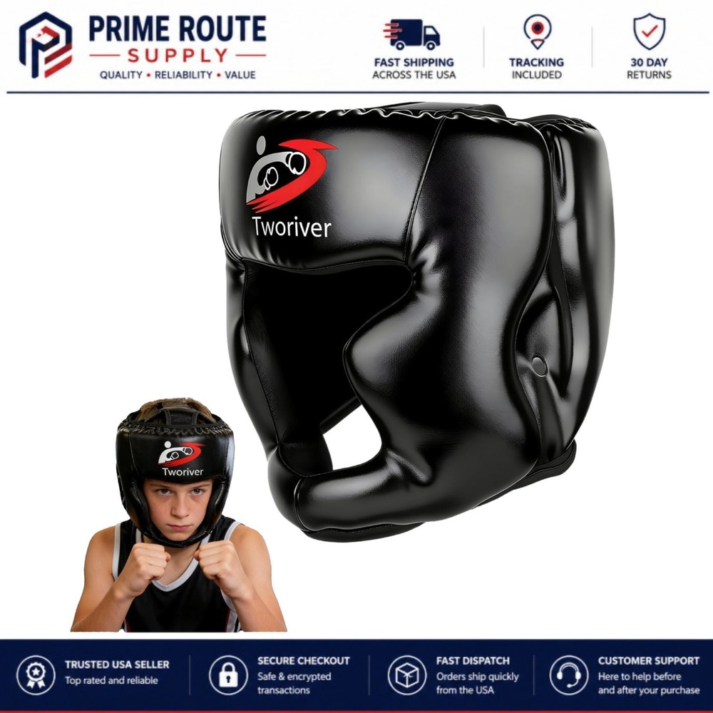 Adjustable Leather Boxing Headgear for Adults & Kids – Ultimate Safety Gear