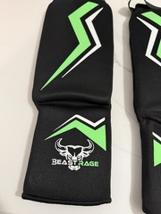 Beast Rage Shin Guards For Kickboxing, MMA, Martial Arts Size: S/M
