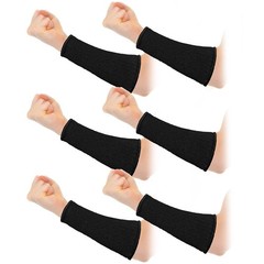 Sintege 3 Pairs Arm Protectors for Thin Skin and Bruising Cut 7.9 Inch, Black