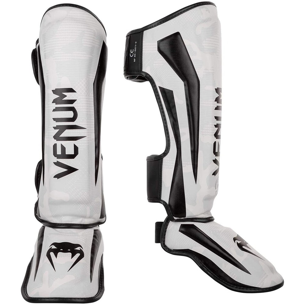 Venum Elite Protective MMA Shin Instep Guards – White/Camo
