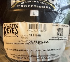 New Cleto Reyes Professional Boxing Groin/Kidney Guard Black Size L