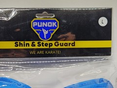 PUNOK WKF APPROVED SHIN INSTEP SHIN GUARDS BLUE SIZE LARGE