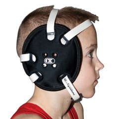 Cliff Keen Youth E58 Signature 4-Strap Stock Wrestling Headgear – Black