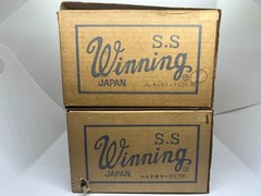 Winning Boxing Vintage Old Logo CM-20 Punching Mitt & H-1700 Headgear Set Japan