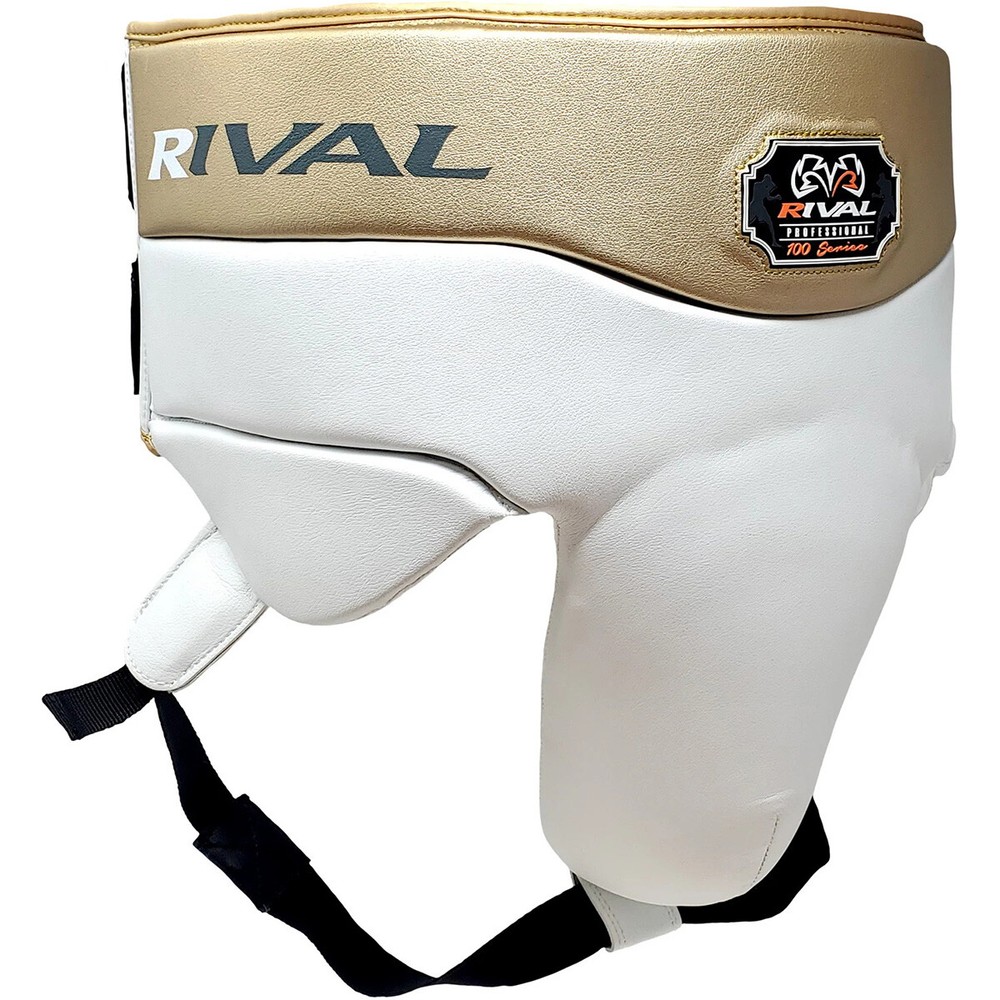 Rival Boxing RNFL100 Professional No-Foul Groin Protector – White/Gold