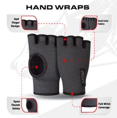 Boxing Hand Wraps, Boxing, Compression Wrist Sleeves, Padded Gloves MMA Muay Tha