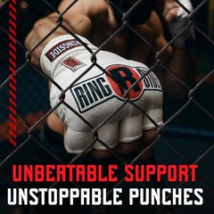 Ringside Gel Shock Quick Wraps, Impact-Absorbing Hand Small-Medium, Black
