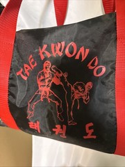 TAEKWONDO Bag & SPARRING GEAR LOT Chest Protector Shins Hands etc Head Sz M