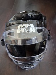 Official ATA Taekwondo Padded Helmet w/ Clear Face Shield Sz-Youth M Medium
