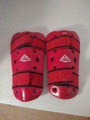 Century Martial Arts Sparring Shin Guards Pads Red Size Adult M/L 2055