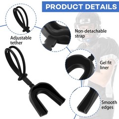 10 Pcs Strapped Mouth Guard Sports Mouthpiece for Football, Boxing, Basketball,