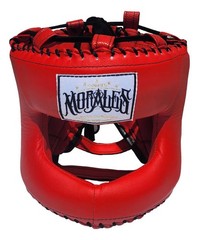 Morales Red Kick Boxing Muay Thai Full Face Headgear Head guard Sparring MEXICO