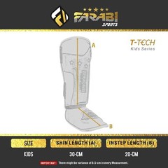FARABI Junior Kids Boxing Shin Instep Gel Padded Guard Training Shin Protector