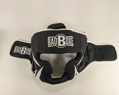 Badboxe Boxing Headgear Muay Thai MMA Sparring Headgear Black L/XL