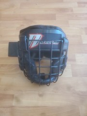 REVGEAR BOXING LEATHER TRAINING HEADGEAR w/CHEEK CHIN PROTECTION CAGE SMALL