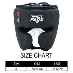 FADI A2 Elite Cowhide Leather Lace Up Boxing Headgear Sparring MMA Black Blue