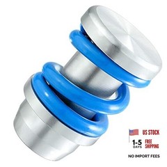 3″ Weighted Stick Shifter Handle Knob Spring Style Shift Lever Silver with blue