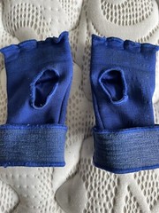 RINGSIDE QUICK WRAP GEL SHOCK MMA BOXING HAND WRAPS LARGE/XLARGE BLUE