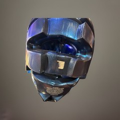 ProForce Thunder Full Headguard W/ Removable Face Shield Blue, Youth Size 20”