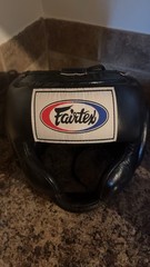 Fairtex Training Headgear Helmet Size M Black/White Adult Unisex