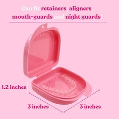 Sleek Pink Mouthguard Case with 16 Ventilation Holes – Keep Your Retainers Fresh
