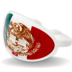 LOUDMOUTHGUARDS Football Mouth Guard – Pacifier Lip Protector Flag of Mexico