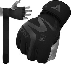RDX Boxing Inner Gloves Hand Wraps Men Women, Hybrid Design Gym Medium, Black