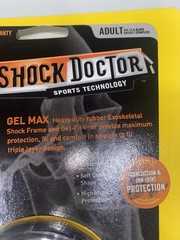 Shock Doctor Mouthguard Gel Max Heavy Duty Strapped Adult Latex Free Greene New