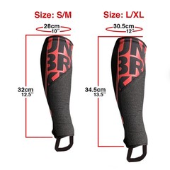 UNBROKENSHOP Shin Sleeves Pro Red 7mm Neoprene, Weightlifting, Deadlift, Rope…