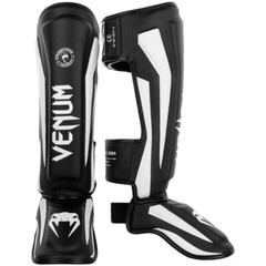 Venum Elite Lightweight Standup Protective MMA Shin Guards – Black/White