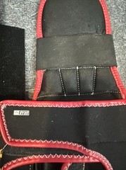 Century Martial Arts Shin Guards Brave MMA Size Lg/ XL Black Red Grab Tab